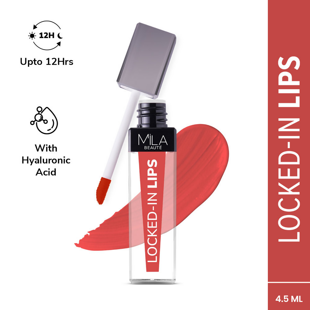 Image 2 of Mila Beaute 12 Hr Non-Transfer Locked-In Liquid Lipstick - Hazel Creme
