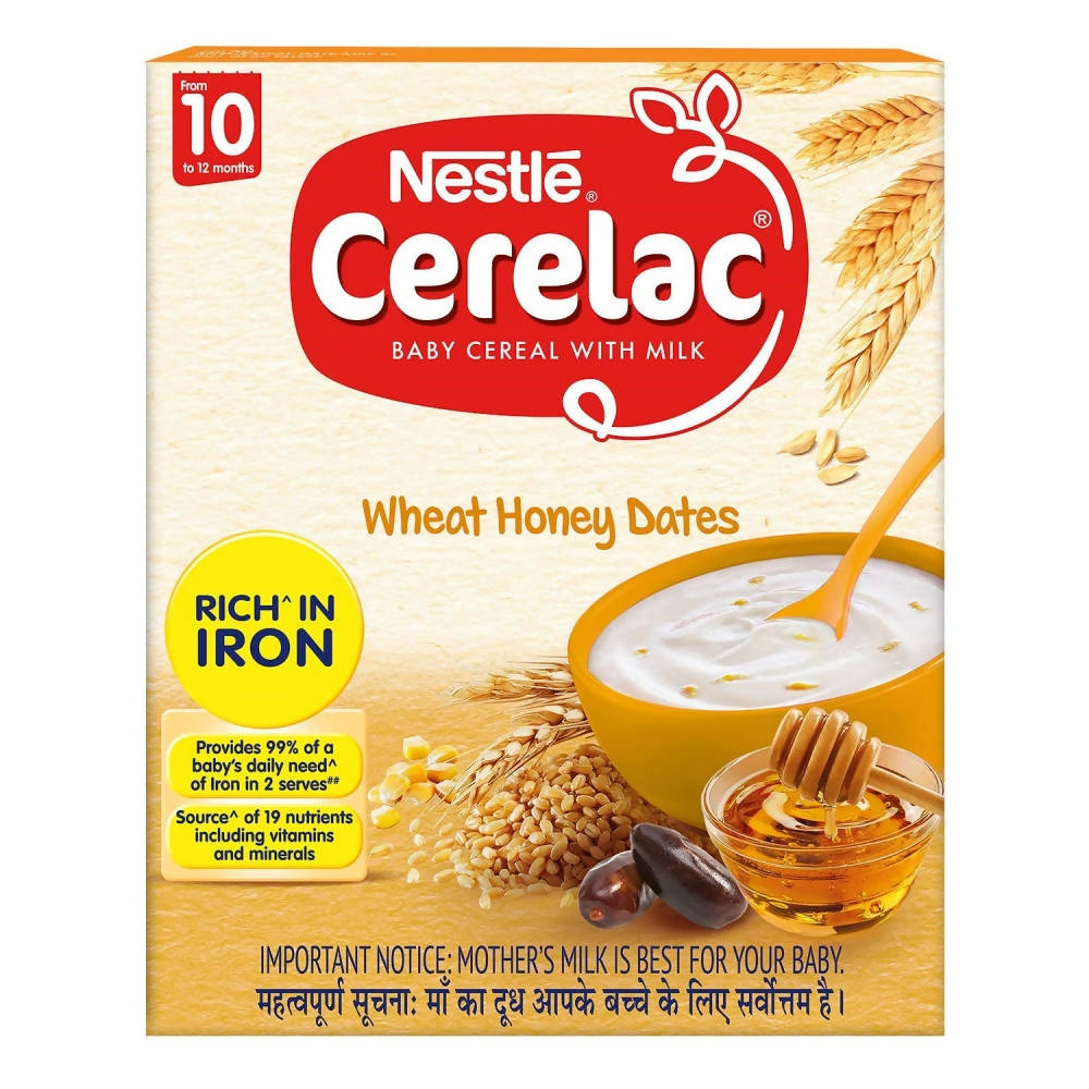 Image 1 of 300 gm for the product Nestle Cerelac Baby Cereal with Milk - Wheat Honey Dates