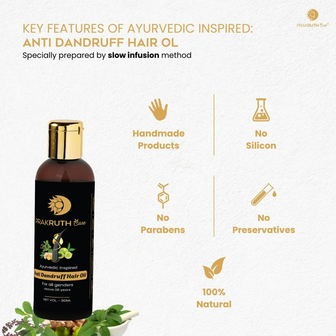 Image 2 of Prakruth Care Ayurvedic Inspired Anti Dandruff Hair Oil