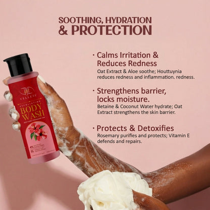Image 4 of Velleja Exfoliating Body Wash with Salicylic Acid for Body Acne & Rough Bumpy Skin | Reduce Strawberry Legs