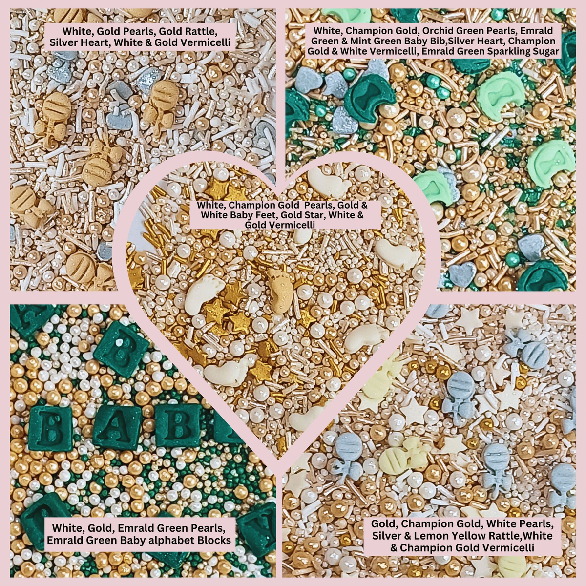 Image 3 of Confect Baby Shower Sprinkles | Gender Reveal Sprinkles Pack of 5 (BABY SHOWER -02)