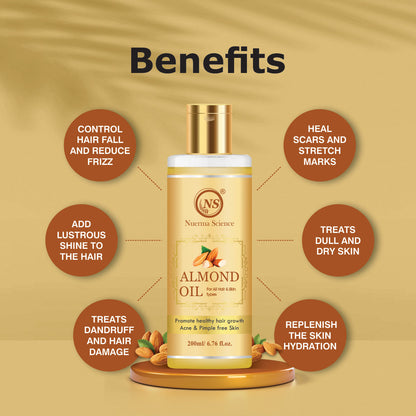 Image 3 of Nuerma Science Pure Almond Hair Oil for Natural Hair Growth