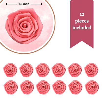 Image 5 of Confect Salmon Pink | Edible Sugar Roses Topper