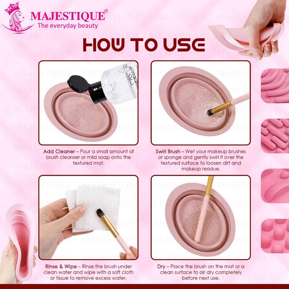 Image 5 of Majestique Silicone Makeup Brush Cleaner Pad