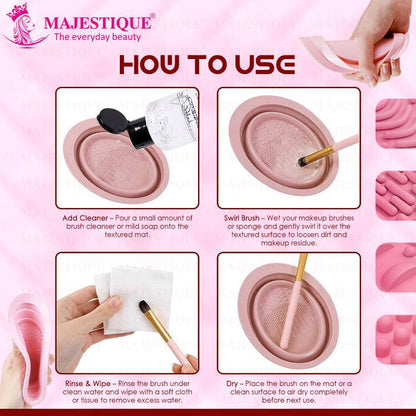 Image 5 of Majestique Silicone Makeup Brush Cleaner Pad