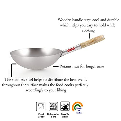 Image 3 of HAZEL Chinese Wok with Handle 25.5 cm 1900 ml