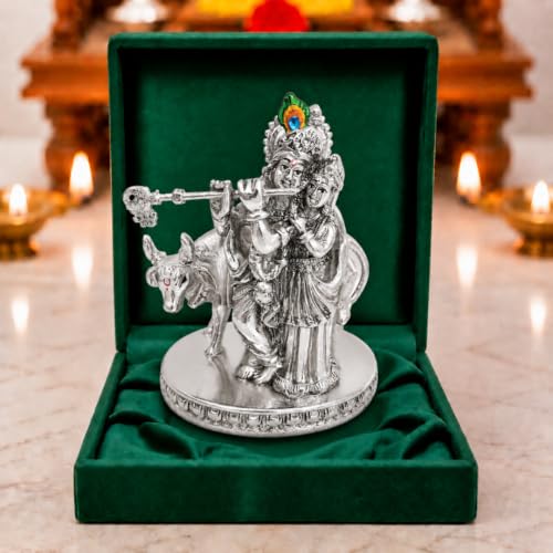 Image 2 of 4 inch for the product Dev Aastha Radha Krishna Idol