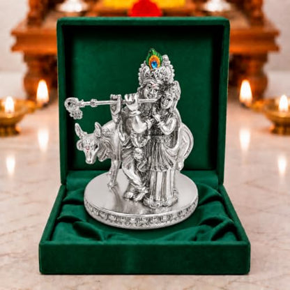 Image 2 of 4 inch for the product Dev Aastha Radha Krishna Idol