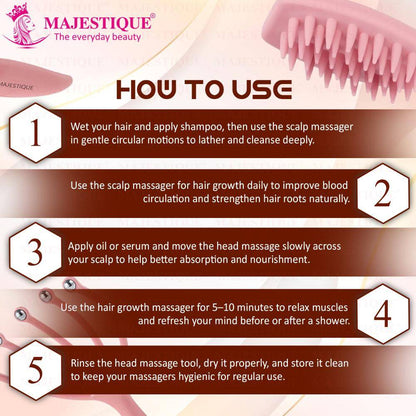 Image 3 of Majestique 2-In-1 Hair Massaging Set