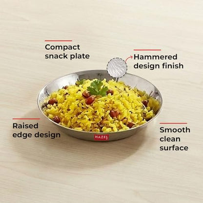 Image 4 of HAZEL Stainless Steel Small Copri Plate 15.5 cm, Set of 2
