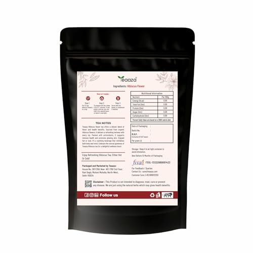 Image 2 of Teaaza Hibiscus Flower Tea, 100Grams-100+Cups