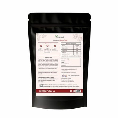 Image 2 of Teaaza Hibiscus Flower Tea, 100Grams-100+Cups