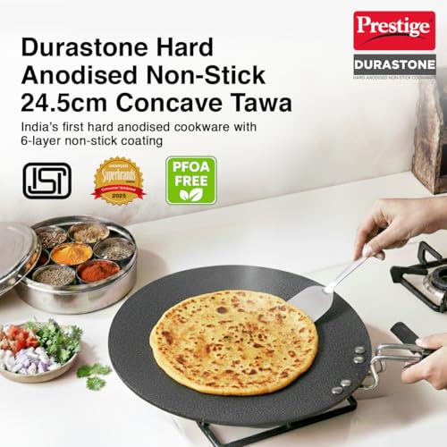 Image 4 of Prestige Durastone Hard Anodised Non-Stick Omni Tawa 24.5 cm