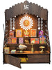 Image 1 of Default Title for the product STEPn'SPACE Wooden Temple For Home Big Size Mandir With LED Light & Step Wall Hanging Puja Mandir For Home Temple For Office Pooja Stand For Home & Office Temple With Storage XL-D28Xw43Xh55Cm