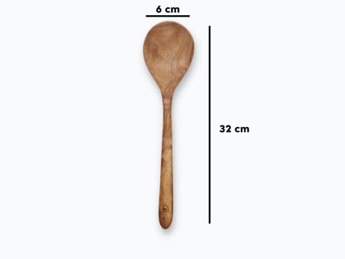 Image 5 of Vesta Homes Neem Wood Spoon, Compact Flip, Spatula/Ladle Set of 3