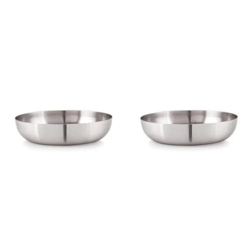 Image 2 of Standard (Pack of 2) for the product neelam Stainless Steel J.K Halwa Plate 10 cm