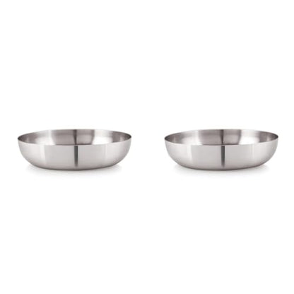 Image 2 of Standard (Pack of 2) for the product neelam Stainless Steel J.K Halwa Plate 10 cm
