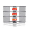 Image 1 of Default Title for the product Sumeet Stainless Steel Flat Stackable Container/Separator with Lid Suitable for 5 Ltr & 5.5 Ltr Inner & Outer Lid Cooker, Silver