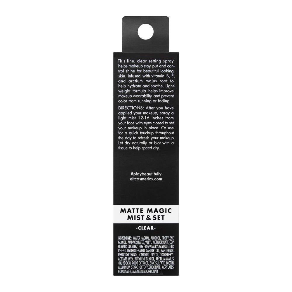Image 5 of E.L.F. Cosmetics Matte Magic Mist & Set Setting Spray Clear Transparent