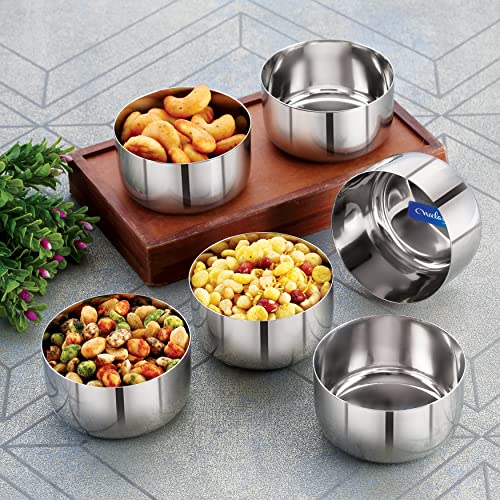 Image 3 of neelam Stainless Steel Diamond Touch Sadi Vati 150 ml Set of 12