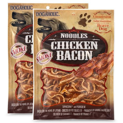 Image 5 of Smoke / 130 g (Pack of 2) for the product Foodie Puppies Dogaholic Chicken Bacon Treats for Dogs