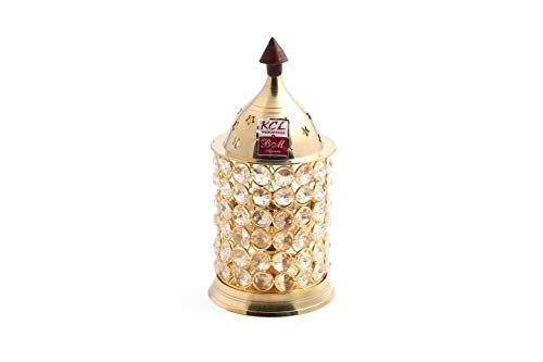 Image 1 of Default Title for the product KCL Brass Akhand Crystal Festive Diya