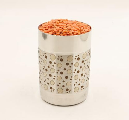 Image 1 of Xtra Large for the product Spillbox Stainless Steel Rice Measuring Padi Uzhakku 50g Capacity 120ml