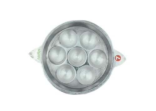 Image 2 of ASPEN Traditional Indolium Appam Patra/Kuzhi Paniyaram Pan/Paniyara Kallu - 7 Pit