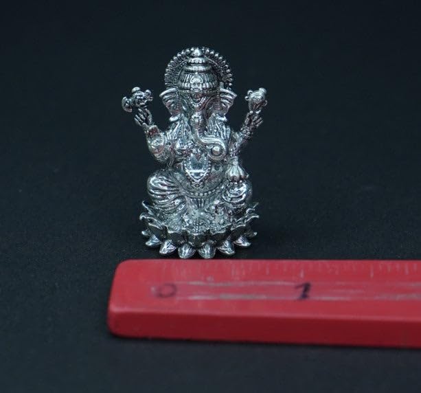 Image 3 of Dista Silvers Antique Lotus Ganesh 43.75g