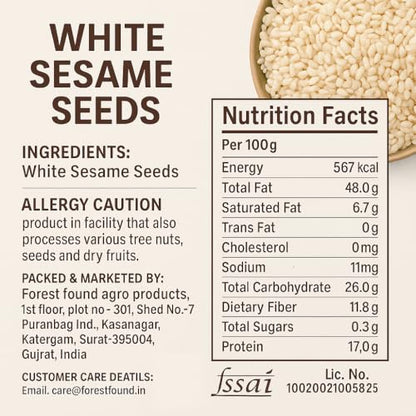 Image 3 of Forest Found Natural White Sesame Seeds 900g