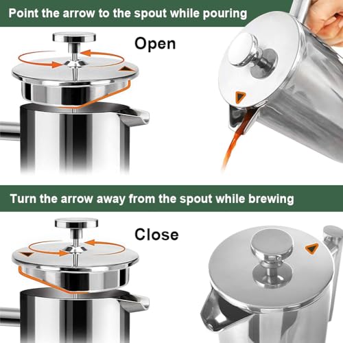 Image 6 of Supvox French Press Coffee Maker 600ml