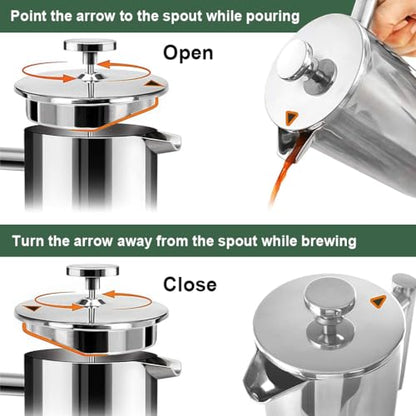 Image 6 of Supvox French Press Coffee Maker 600ml
