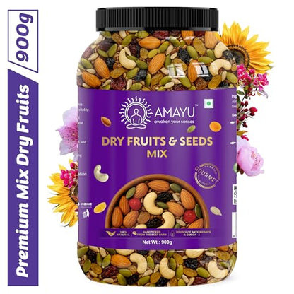 Image 7 of AMAYU Premium Mixed Dry Fruits Superfood Trail Mix 900gm