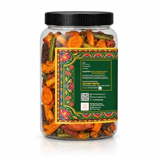 Image 4 of LILA DRY FRUITS Dried Vegetable Chips Mix with Peri Peri Seasoning