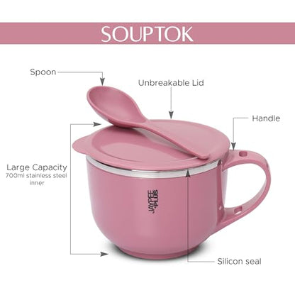 Image 7 of Jaypee Plus Stainless Steel Soup Bowl with Lid & Spoon Holder