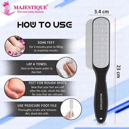Image 2 of Majestique Callus Remover Foot Scrubber for Pedicure Spa Treatment - Color May Vary