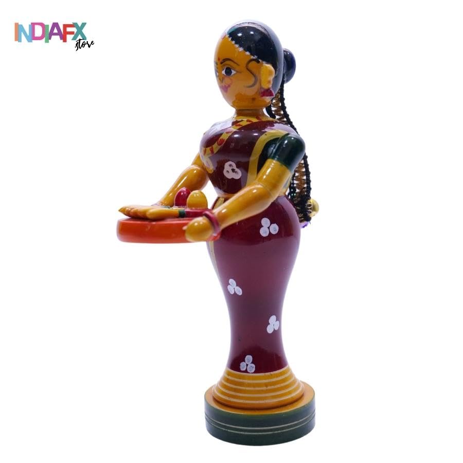 Image 2 of Handcrafted Etikoppaka Welcome Ladies Idol
