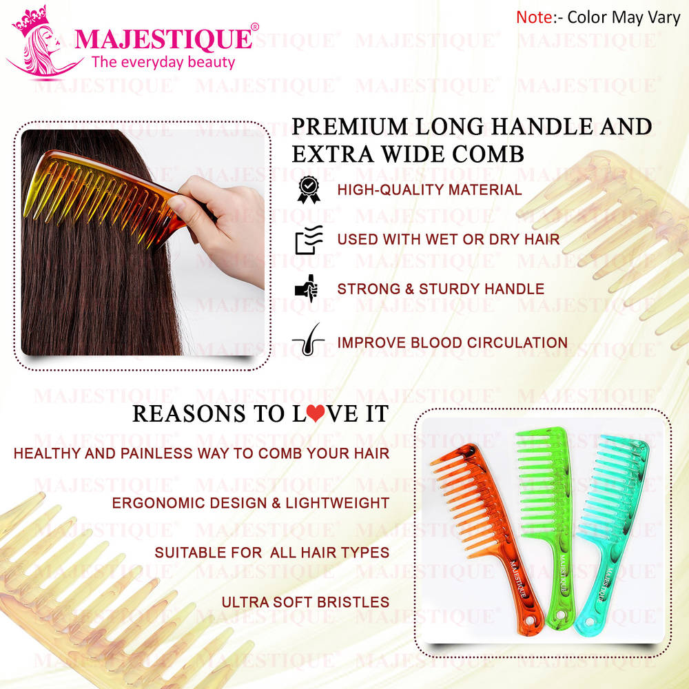 Image 6 of Majestique Premium Long Handle And Extra Wide Comb