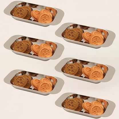 Image 5 of Pack of 6 for the product Spillbox Stainless Steel Idly Sambar Plate