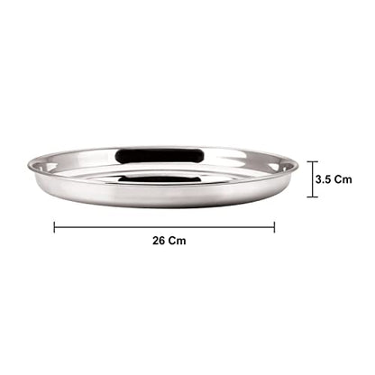 Image 6 of neelam Stainless Steel N.P.12 22G Thali 26.5 cm