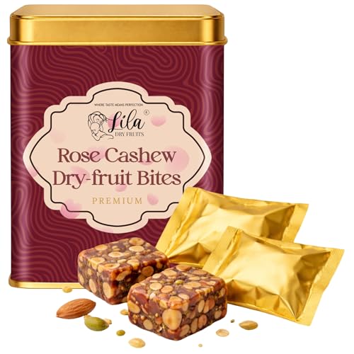 Image 1 of Default Title for the product LILA DRY FRUITS Dry Fruit Bites 200 gms Rose Cashew Dry Fruits Barfi