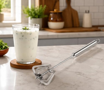 Image 1 of Hand Blanders Clazkit Stainless Steel Hand Push Whisk Blender | Manual Egg Beater