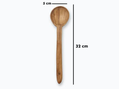 Image 5 of Vesta Homes Neem Wood Spoon, Compact Flip, Spatula/Ladle Set of 3