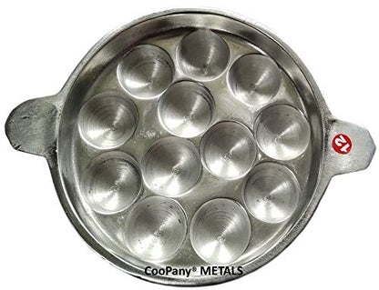 Image 1 of Default Title for the product CooPany Aluminium 12 Kuli Appam Patra/Paniyaram Pan/Paniyara Kallu