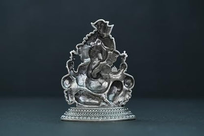 Image 3 of Dista Silvers Antique Ganesh Idol with Out Frame 33.20G