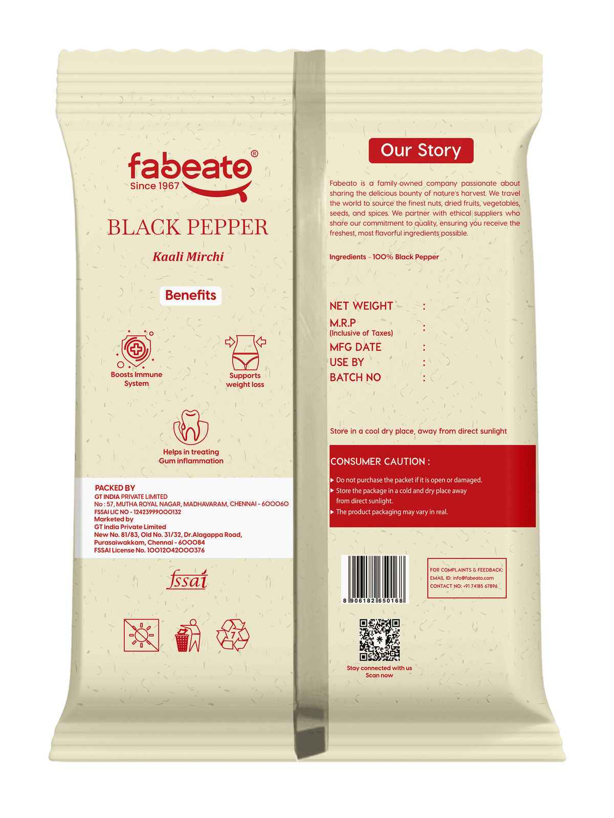 Image 7 of Fabeato Black Pepper Whole (Kali Mirch) | 100g
