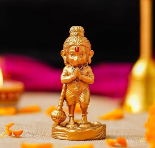 Image 4 of Bal Lord Hanuman Showpiece for Home Decor, Hanuman Idol Statue for Car Dashboard | Hanuman Ji Bajrang Bali Ki Murti for Home and Office Temple (3 Inchs)