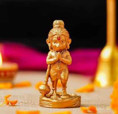 Image 4 of Bal Lord Hanuman Showpiece for Home Decor, Hanuman Idol Statue for Car Dashboard | Hanuman Ji Bajrang Bali Ki Murti for Home and Office Temple (3 Inchs)