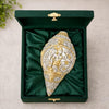 Image 1 of Default Title for the product Dev Aastha Gold & 999 Silver Plated Hanuman Shankh Showpiece Conch Shell - 4.6 Inch