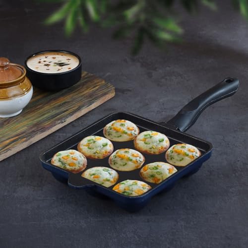 Image 2 of Vinod Aluminium Non Stick Kuzhi Paniyaram Pan - 9 Cups, 17.5cm